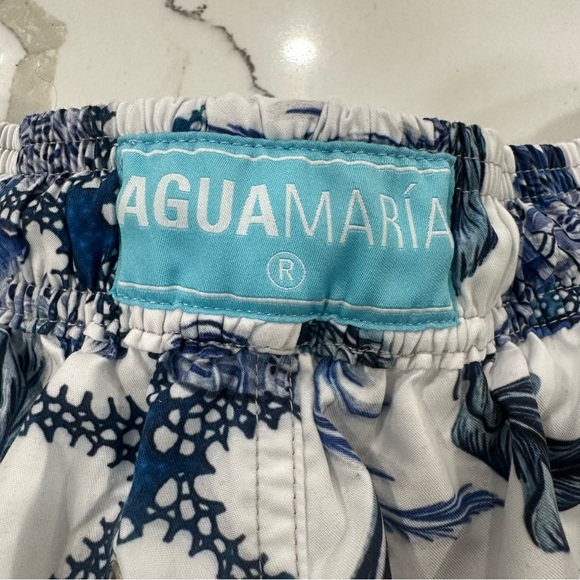Agua María Men's Tropical Sea Life Swim Trunks - Size Large - Picture 3 of 12